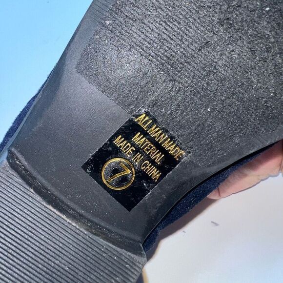 MVE‎ Blue Faux Suede Ankle Boots - Picture 7 of 7